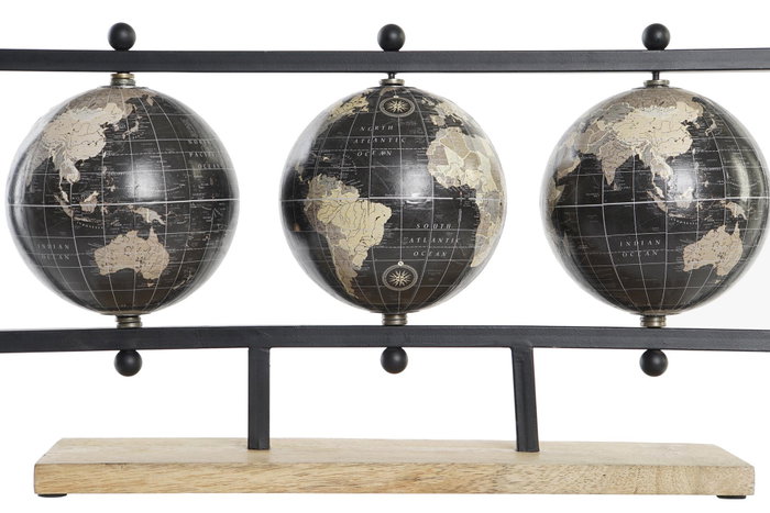 DKD Home Decor Globo Terráqueo con Mango y 3 Bolas