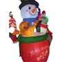 Basics Muñeco de nieve hinchable en taza con pingüino y galleta de jengibre