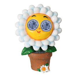 Lumineo Figura solar margarita blanco / amarillo