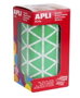 Apli Gomets autoadhesivos triangulares verdes de 20 mm, rollo de 2832 unidades