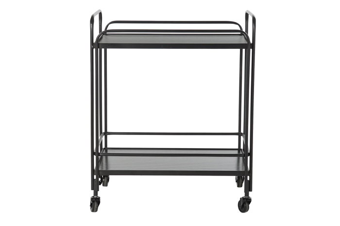 DKD Home Decor Camarera Metal y Cristal Negro 60.5 x 40.5 x 75.5 cm