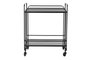 DKD Home Decor Camarera Metal y Cristal Negro 60.5 x 40.5 x 75.5 cm