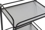 DKD Home Decor Camarera Metal y Cristal Negro 60.5 x 40.5 x 75.5 cm