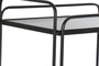 DKD Home Decor Camarera Metal y Cristal Negro 60.5 x 40.5 x 75.5 cm