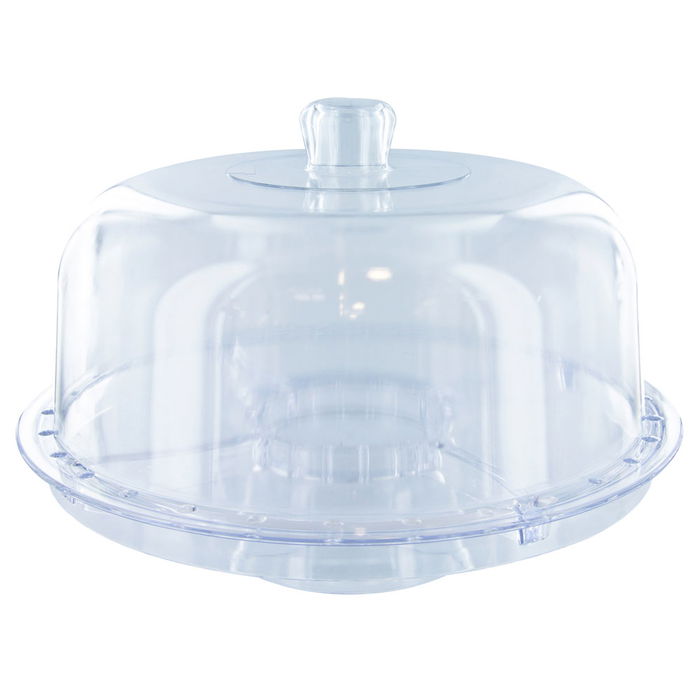 Home Deco Factory Pastelera / Chip-Dip Transparente Plástico 2 Piezas Múltiples Combinaciones Diámetro 31 cm