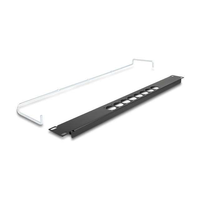 DeLOCK Patchpanel de 19 pulgadas con 8 puertos tipo D y alivio de tensión, 1U, Negro DeLOCK Patchpanel de 19 pulgadas con 8 puertos tipo D y alivio de tensión, 1U, Negro
