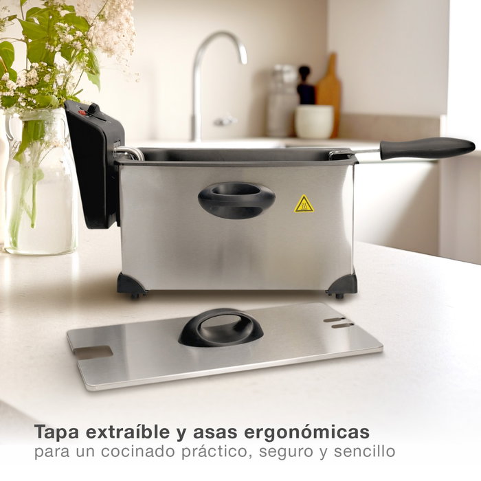 Väline Freidora Kamut 3L Plateado/Negro