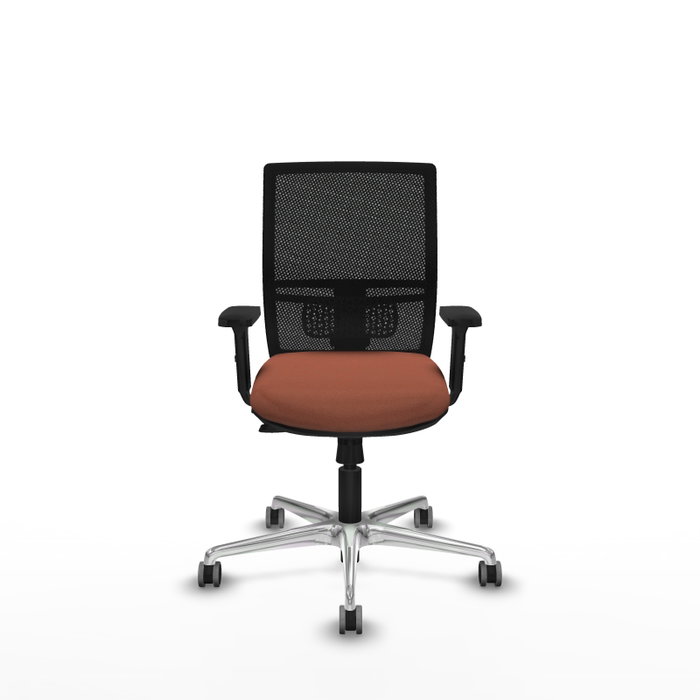 PIQUERAS Y CRESPO Silla de oficina Yunquera con mecanismo Sincro/Traslack, Marrón y Negro