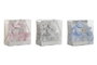 DKD Home Decor Peluche Manta Bebé Rosa, Azul, Beige Poliéster 100 x 1 x 80 cm Set 2 Piezas