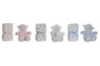 DKD Home Decor Peluche Manta Bebé Rosa, Azul, Beige Poliéster 100 x 1 x 80 cm Set 2 Piezas