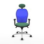 PIQUERAS Y CRESPO Silla de oficina Jorquera Verde Esmeralda y Azul