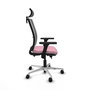 PIQUERAS Y CRESPO Silla de oficina Haches Rosa y Gris con Mecanismo Sincro/Traslack
