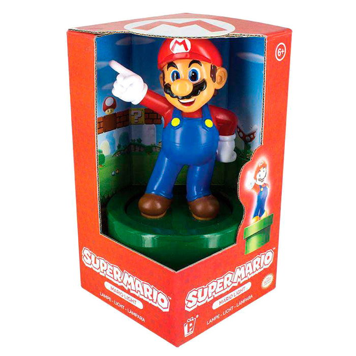 Wondee Lámpara Nocturna Super Mario Bloque de Pregunta, 20 cm, con Sensor, 3xAAA Wondee Lámpara Nocturna Super Mario Bloque de Pregunta, 20 cm, con Sensor, 3xAAA