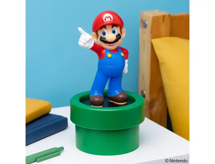 Wondee Lámpara Nocturna Super Mario Bloque de Pregunta, 20 cm, con Sensor, 3xAAA