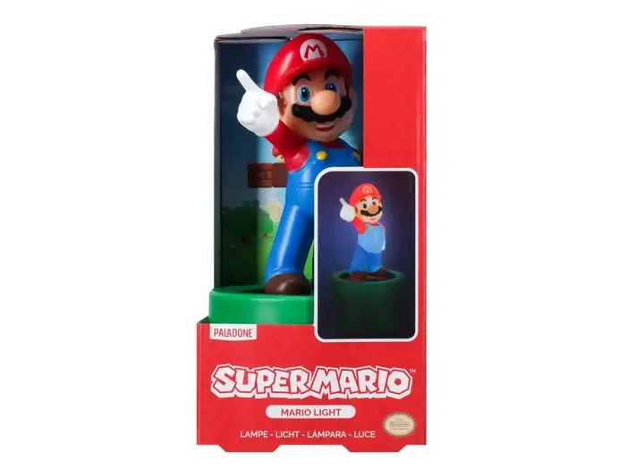 Wondee Lámpara Nocturna Super Mario Bloque de Pregunta, 20 cm, con Sensor, 3xAAA