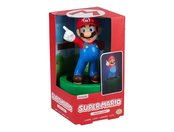 Wondee Lámpara Nocturna Super Mario Bloque de Pregunta, 20 cm, con Sensor, 3xAAA