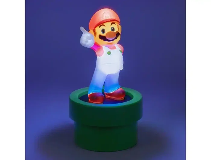 Wondee Lámpara Nocturna Super Mario Bloque de Pregunta, 20 cm, con Sensor, 3xAAA