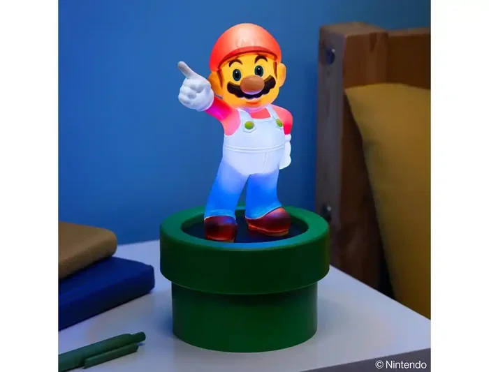 Wondee Lámpara Nocturna Super Mario Bloque de Pregunta, 20 cm, con Sensor, 3xAAA