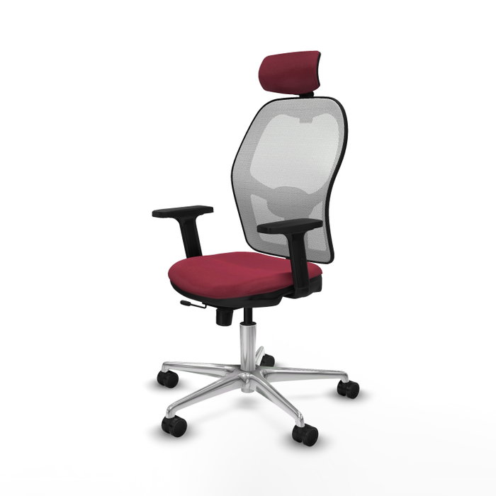 PIQUERAS Y CRESPO Silla de oficina Jorquera Granate y Blanco PIQUERAS Y CRESPO Silla de oficina Jorquera Granate y Blanco