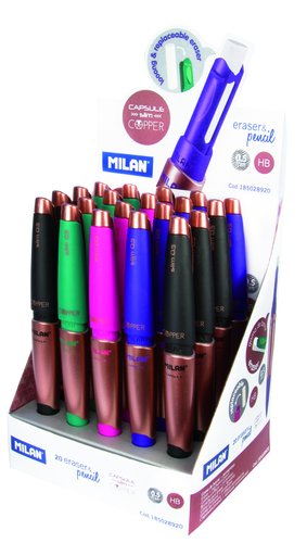 Portaminas Milan Capsule Slim Copper 0,5 Mm Expositor De 20 Portaminas Milan Capsule Slim Copper 0,5 Mm Expositor De 20