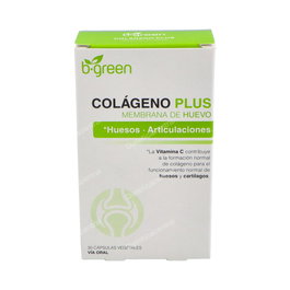 B.GREEN (LAB. LEBUDIT) Colageno Plus 30Cap. con Colágeno, Magnesio y Vitamina C para Cartílagos y Huesos