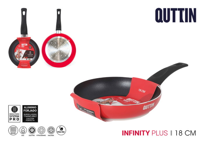 Quttin Sartén Infinity Roja 18x34 cm (Pack de 6) Quttin Sartén Infinity Roja 18x34 cm (Pack de 6)