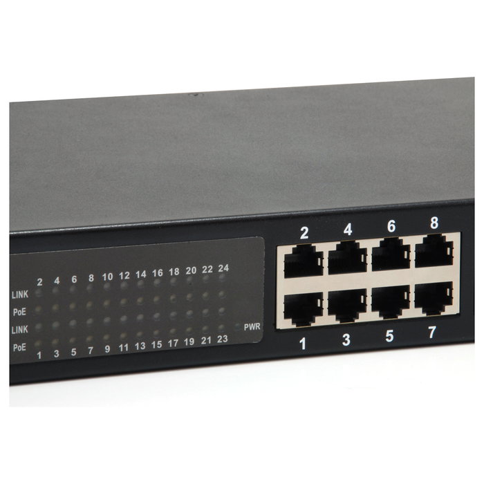 LevelOne GEP-2421W500 Switch PoE Gigabit No Administrado 24 Puertos, 48 Gbit/s, Montaje en Rack