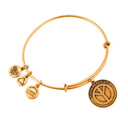 Alex And Ani Pulsera de Metal Dorado Paz A12EB11RG