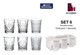 Arcoglass Set de 6 Chupitos Oman 55cc