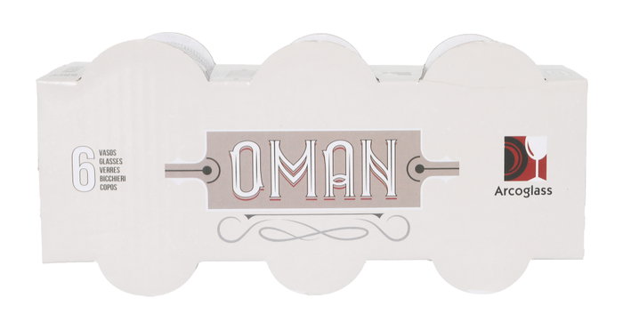 Arcoglass Set de 6 Chupitos Oman 55cc