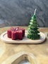 Aberto Design Set de Velas de Hormigón y Soja, Rojo y Verde, Referencia Set8 - Elegante Decoración y Regalo Perfecto