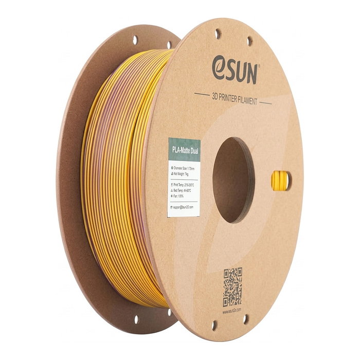 eSun PLA Matte Dual 1,75mm Purple Yellow 1kg (1334g) de filamento para impresión 3D eSun PLA Matte Dual 1,75mm Purple Yellow 1kg (1334g) de filamento para impresión 3D
