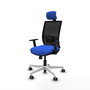 PIQUERAS Y CRESPO Silla de oficina Yunquera Azul/Negro con Mecanismo Sincro/Traslack