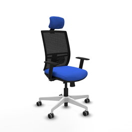 PIQUERAS Y CRESPO Silla de oficina Yunquera Azul/Negro con Mecanismo Sincro/Traslack