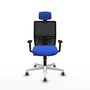 PIQUERAS Y CRESPO Silla de oficina Yunquera Azul/Negro con Mecanismo Sincro/Traslack