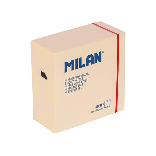 Milan Bloc Notas Adhesivas 400H 76x76mm Amarillo Claro Milan Bloc Notas Adhesivas 400H 76x76mm Amarillo Claro