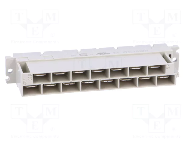 HARTING Conector DIN 41612 hembra recto de 15 pines 15A