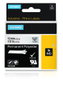 Dymo RHINO ID1-12 Cinta de Etiquetas Industrial Poliéster Negro sobre Transparente