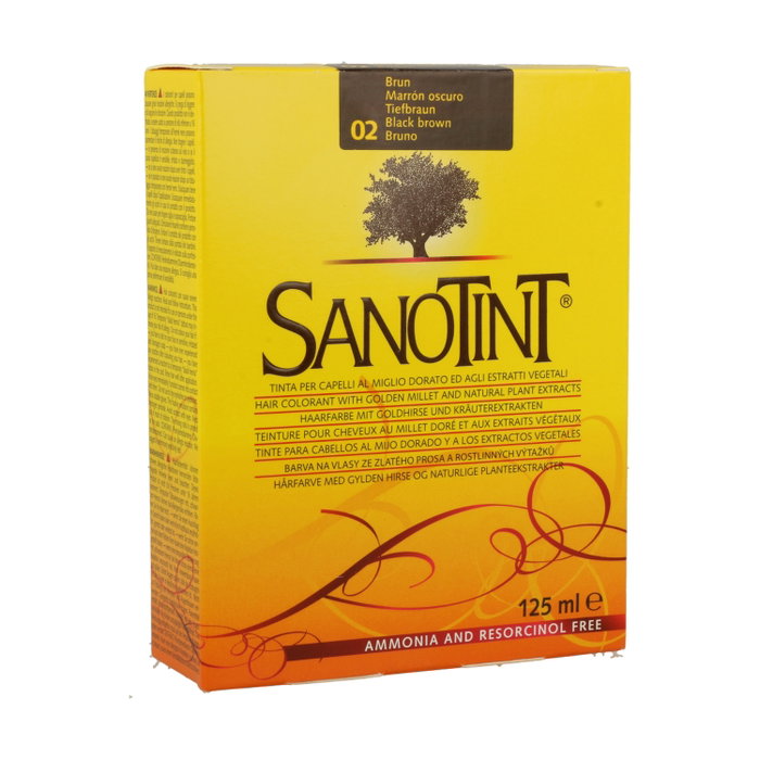 Sanotint Clasic N.º 2 Tinte Marrón Oscuro Cosval - Sin Amoniaco, Sin PPD Sanotint Clasic N.º 2 Tinte Marrón Oscuro Cosval - Sin Amoniaco, Sin PPD