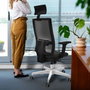 PIQUERAS Y CRESPO Silla de oficina Horna Turquesa y Negro