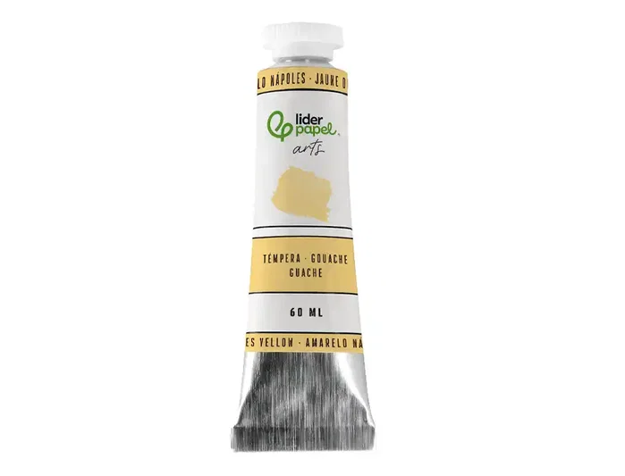 Liderpapel Témpera gouache tubo de aluminio de 60 ml color amarillo nápoles