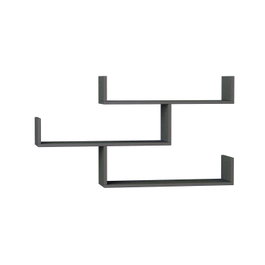 Hanah Home Tibet Estantería de Pared Antracita 120cm Ancho x 67cm Alto x 22cm Profundo
