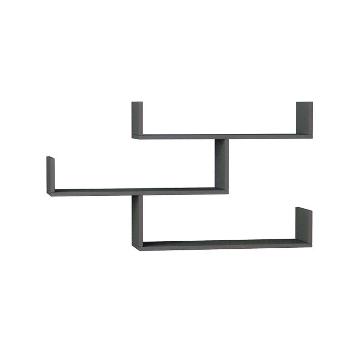 Hanah Home Tibet Estantería de Pared Antracita 120cm Ancho x 67cm Alto x 22cm Profundo Hanah Home Tibet Estantería de Pared Antracita 120cm Ancho x 67cm Alto x 22cm Profundo