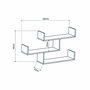 Hanah Home Tibet Estantería de Pared Antracita 120cm Ancho x 67cm Alto x 22cm Profundo