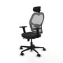PIQUERAS Y CRESPO Silla de oficina Jorquera con mecanismo Sincro/Traslack, Negro y Gris