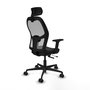 PIQUERAS Y CRESPO Silla de oficina Jorquera con mecanismo Sincro/Traslack, Negro y Gris