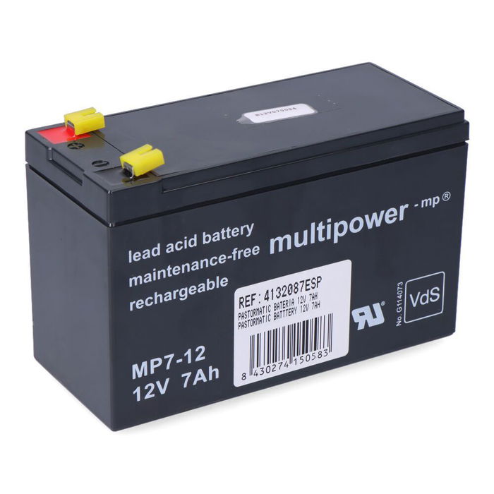 Pastormatic Batería 12V 7Ah 250 Tipo Acumulador 15x9x6.5cm