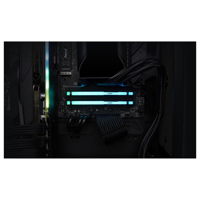 Kingston FURY Beast 64GB (2x32GB) DDR5 6000MT/s CL30 DIMM Kit con RGB y AMD EXPO Kingston FURY Beast 64GB (2x32GB) DDR5 6000MT/s CL30 DIMM Kit con RGB y AMD EXPO