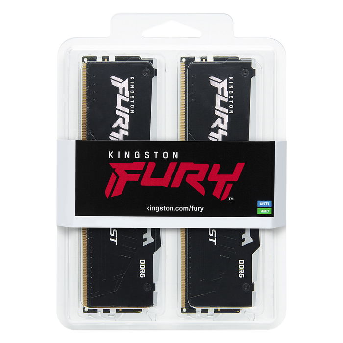 Kingston FURY Beast 64GB (2x32GB) DDR5 6000MT/s CL30 DIMM Kit con RGB y AMD EXPO Kingston FURY Beast 64GB (2x32GB) DDR5 6000MT/s CL30 DIMM Kit con RGB y AMD EXPO