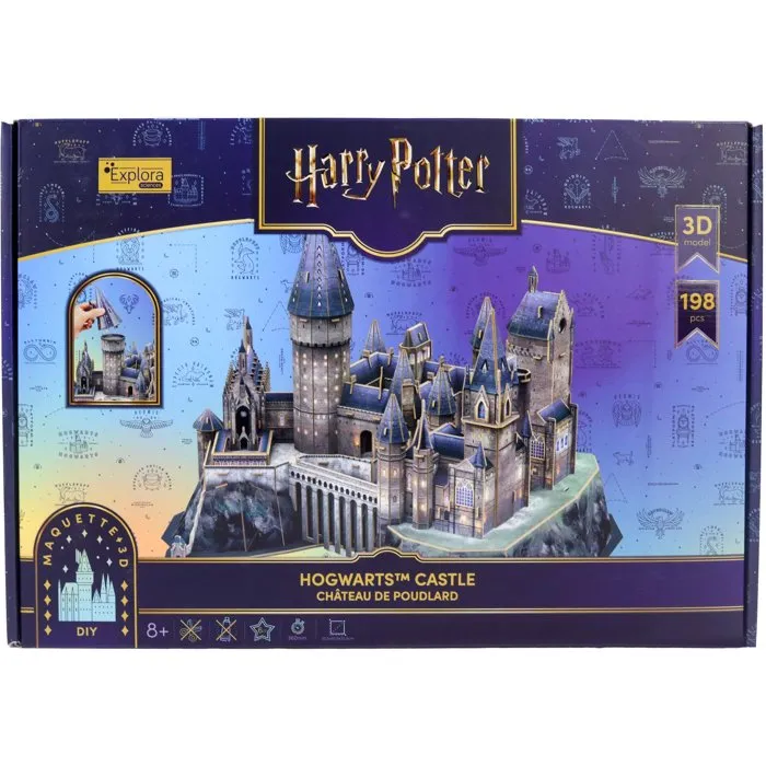 Explora Harry Potter Rompecabezas 3D Castillo de Hogwarts 197 Piezas - EXP3301045403021 - +8 años
